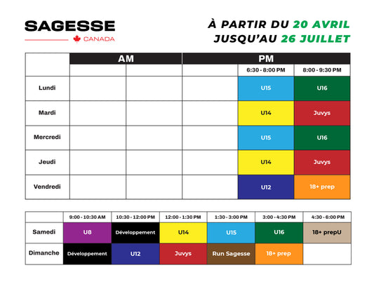 Du 20 avril au 26 juillet